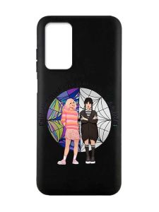 Матовий чорний чохол на Xiaomi Redmi Note 11 4G :: Дівчата з Венздей (принт 211)