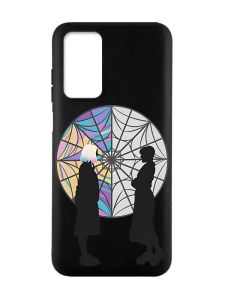 Матовий чорний чохол на Xiaomi Redmi Note 11 4G :: Силуети. Венздей (принт 210)