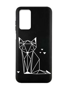 Матовий чорний чохол на Xiaomi Redmi Note 11 4G :: Лисиця (принт 127)