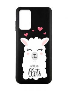 Матовий чорний чохол на Xiaomi Redmi Note 11 4G :: Лама (принт 94)