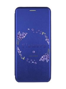 Чохол-книжка з малюнком для Samsung Galaxy А10ѕ / A107 Синій :: Лавандовий віночок (принт 19)