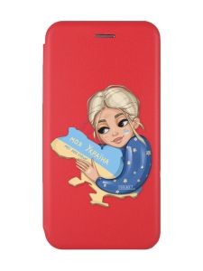 Чохол-книжка з малюнком для Samsung Galaxy M32/ M22/ A22 4G Червоний :: Моя Україна (патріотичний принт 24)