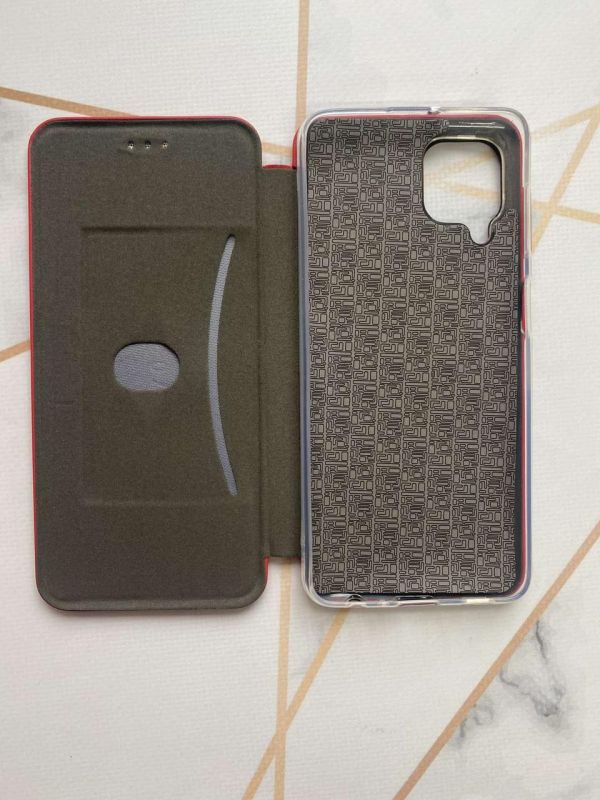 Чохол-книжка з малюнком для Samsung Galaxy M32/ M22/ A22 4G Червоний :: Мама і донька (принт 56)