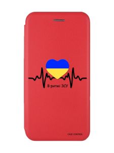 Чохол-книжка з малюнком для Samsung Galaxy M32/ M22/ A22 4G Червоний :: В ритмі ЗСУ (патріотичний принт 70)