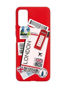 Матовий червоний чохол на Xiaomi Redmi Note 11 4G :: Подорожі. Лондон (принт 326)