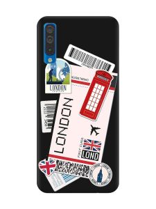 Матовий чорний чохол на Samsung Galaxy A50 (2019) A505 :: Подорожі. Лондон (принт 326)