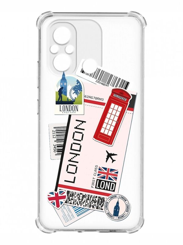Чохол з потовщеними кутами на Xiaomi Redmi 12C :: Подорожі. Лондон (принт 326)