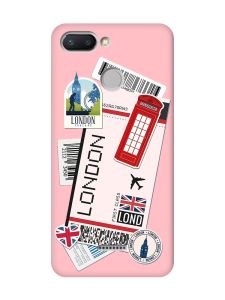 Матовий рожевий чохол на Xiaomi Redmi 6 :: Подорожі. Лондон (принт 326)