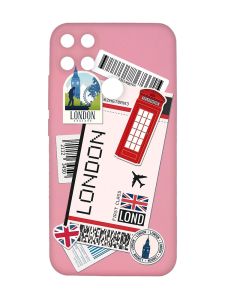 Матовий рожевий чохол на Xiaomi Redmi 10C :: Подорожі. Лондон (принт 326)