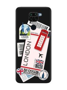 Матовий чорний чохол на Xiaomi Redmi Note 9 :: Подорожі. Лондон (принт 326)