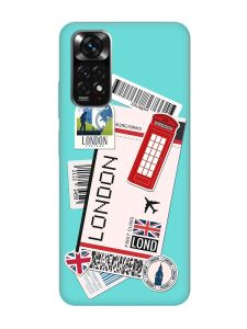 Матовий бірюзовий чохол на Xiaomi Redmi Note 11 :: Подорожі. Лондон (принт 326)