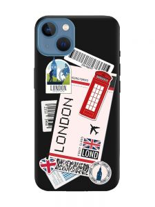 Матовий чорний чохол на Apple iPhone 13 :: Подорожі. Лондон (принт 326)