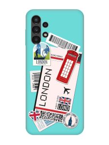Матовий бірюзовий чохол на Samsung Galaxy A13 4G :: Подорожі. Лондон (принт 326)