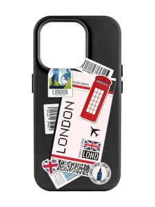 Матовий чорний чохол на Apple iPhone 14 Pro Max :: Подорожі. Лондон (принт 326)