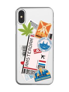 Прозорий чохол на iPhone X / XS :: Подорожі. Амстердам (принт 327)