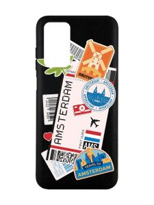Матовий чорний чохол на Xiaomi Redmi Note 11 4G :: Подорожі. Амстердам (принт 327)