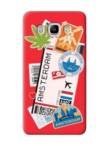 Матовий червоний чохол на Samsung Galaxy J5 (2016) J510 :: Подорожі. Амстердам (принт 327)