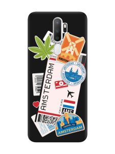 Матовий чорний чохол на Oppo A5 :: Подорожі. Амстердам (принт 327)