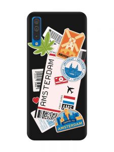 Матовий чорний чохол на Samsung Galaxy A50 (2019) A505 :: Подорожі. Амстердам (принт 327)