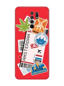Матовий червоний чохол на Xiaomi Redmi 9 :: Подорожі. Амстердам (принт 327)