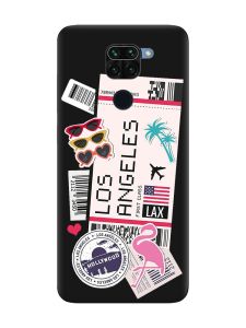 Матовий чорний чохол на Xiaomi Redmi Note 9 :: Подорожі. Лос-Анджелес (принт 328)