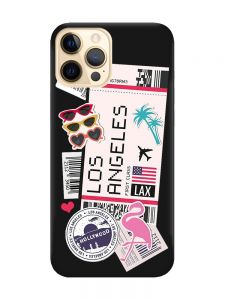 Матовий чорний чохол на Apple iPhone 12 Pro Max :: Подорожі. Лос-Анджелес (принт 328)