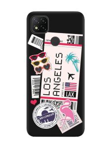Матовий чорний чохол на Xiaomi Redmi 9C/10A :: Подорожі. Лос-Анджелес (принт 328)