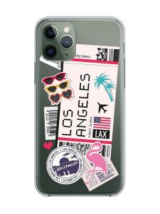 Прозорий чохол на iPhone 12 / 12 Pro :: Подорожі. Лос-Анджелес (принт 328)
