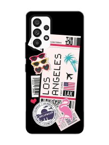 Матовий чорний чохол на Samsung Galaxy A53 4G/5G :: Подорожі. Лос-Анджелес (принт 328)