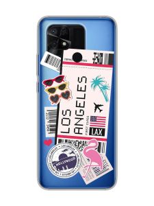 Прозорий чохол на Xiaomi Redmi 10C :: Подорожі. Лос-Анджелес (принт 328)