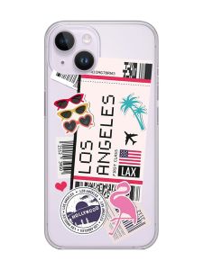 Прозорий чохол із захистом камери на iPhone 14 :: Подорожі. Лос-Анджелес (принт 328)