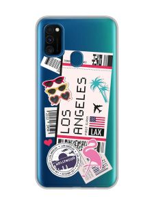 Прозорий чохол на Samsung Galaxy M30s/М21  :: Подорожі. Лос-Анджелес (принт 328)