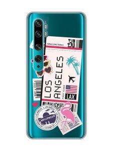 Прозорий чохол на Xiaomi Mi Note 10/Note 10 Pro :: Подорожі. Лос-Анджелес (принт 328)