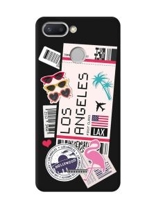 Матовий чорний чохол на Xiaomi Redmi 6 :: Подорожі. Лос-Анджелес (принт 328)