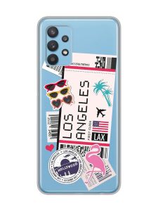Прозорий чохол на Samsung Galaxy A32 :: Подорожі. Лос-Анджелес (принт 328)