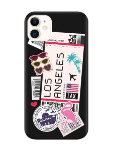 Матовий чорний чохол на Apple iPhone 11 (6.1) :: Подорожі. Лос-Анджелес (принт 328)