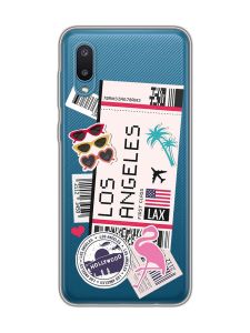 Прозорий чохол на Samsung Galaxy A02/A022 (2021) :: Подорожі. Лос-Анджелес (принт 328)
