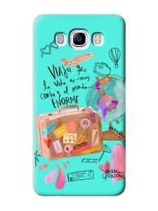 Матовий бірюзовий чохол на Samsung Galaxy J7(2016) J710 :: Настрій подорожувати (принт 329)