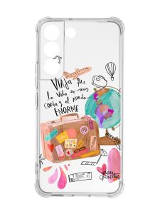 Чохол із потовщеними кутами на Samsung Galaxy S22 :: Настрій подорожувати (принт 329)
