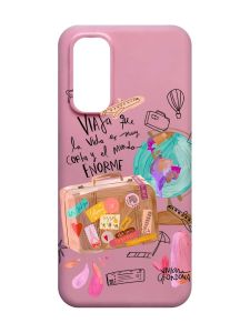 Матовий рожевий чохол на Xiaomi Redmi Note 11 4G :: Настрій подорожувати (принт 329)