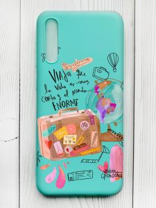 Матовий бірюзовий чохол на Samsung Galaxy А50 (2019) А505F :: Настрій подорожувати (принт 329)