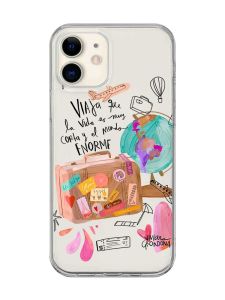 Прозорий чохол на iPhone 12 mini :: Настрій подорожувати (принт 329)