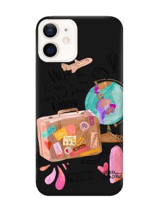 Матовий чорний чохол на Apple iPhone 12 / 12 Pro (6.1) :: Настрій подорожувати (принт 329)