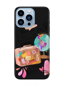 Матовий чорний чохол на Apple iPhone 13 Pro Max :: Настрій подорожувати (принт 329)