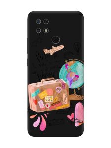 Матовий чорний чохол на Xiaomi Redmi 10C :: Настрій подорожувати (принт 329)