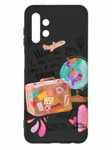 Матовий чорний чохол на Samsung Galaxy A13 4G :: Настрій подорожувати (принт 329)