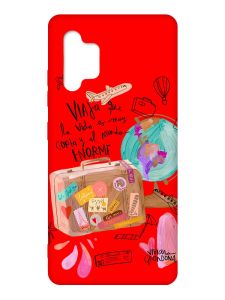 Матовий червоний чохол на Samsung Galaxy A32 :: Настрій подорожувати (принт 329)