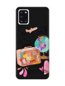 Матовий чорний чохол на Samsung Galaxy A31 :: Настрій подорожувати (принт 329)