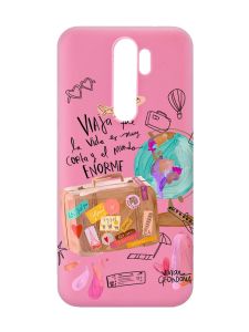 Матовий рожевий чохол на Xiaomi Redmi Note 8 Pro :: Настрій подорожувати (принт 329)