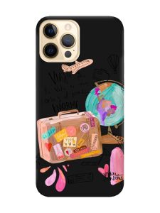 Матовий чорний чохол на Apple iPhone 12 Pro Max :: Настрій подорожувати (принт 329)